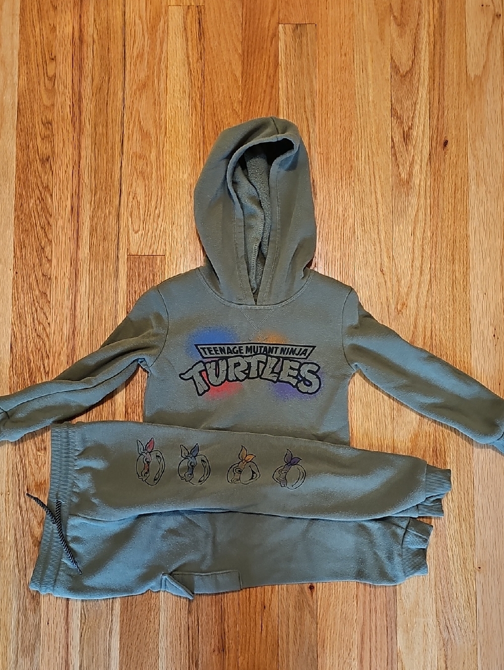 Teenage Mutant Ninja Turtles Olive Green Hoodie Set